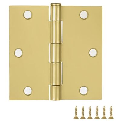 Design House 181461 Door Hinge in Satin Brass, 3-1/2-Inch, Square Corner, 10-Pack, 3.5 x 3.5 Standard Design House 181461 Door Hinge in Satin Brass, 3-1/2-Inch, Square Corner, 10-Pack, 3.5 x 3.5 Standard
