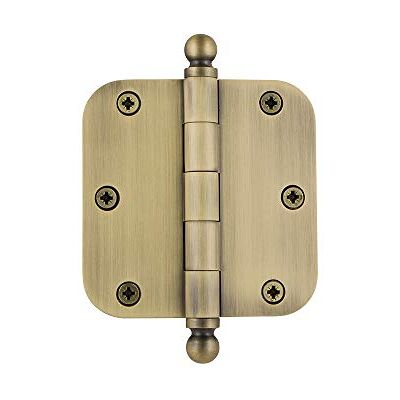 Nostalgic 728351 3.5" Ball Tip Residential Hinge with 5/8" Radius Corners Door, Antique Brass Nostalgic 728351 3.5" Ball Tip Residential Hinge with 5/8" Radius Corners Door, Antique Brass