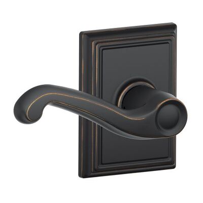 SCHLAGE F10FLA716ADD Addison Collection Flair Passage Lever, Aged Bronze SCHLAGE F10FLA716ADD Addison Collection Flair Passage Lever, Aged Bronze