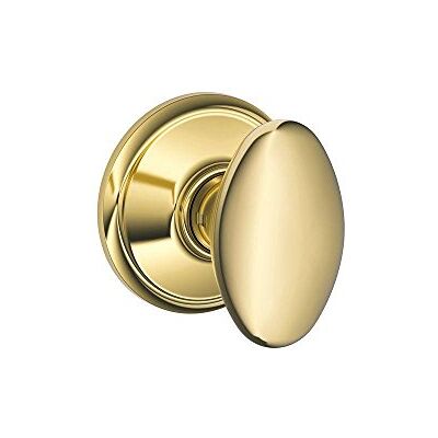 SCHLAGE F10 SIE 605 16-080 10-027 Siena Hall and Closet Knob, Bright Brass Lock Company SCHLAGE F10 SIE 605 16-080 10-027 Siena Hall and Closet Knob, Bright Brass Lock Company