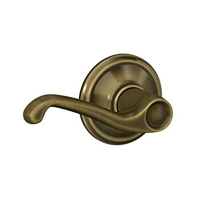 SCHLAGE F10VFLA609 Flair Passage Lever, Antique Brass SCHLAGE F10VFLA609 Flair Passage Lever, Antique Brass