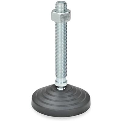 Ganter Normelemente Adjustable Foot, Articulated Foot, GN 344-100-M16-98-BG, Plastic thermoplastic, Adjustable Spindle Steel, d: 100, M16x98 Ganter Normelemente Adjustable Foot, Articulated Foot, GN 344-100-M16-98-BG, Plastic thermoplastic, Adjustable Spindle Steel, d: 100, M16x98