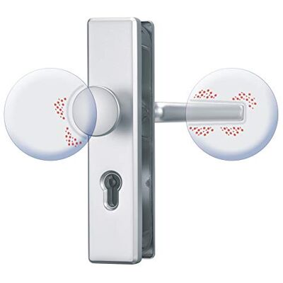 ABUS KLS Clean Touch Antimicrobial Door Fitting for Apartment Doors with 72 mm Spacing Dimensions Interior Door Handle and Door Knob Outside for Left and Right Opening Doors Aluminium ABUS KLS Clean Touch Antimicrobial Door Fitting for Apartment Doors with 72 mm Spacing Dimensions Interior Door Handle and Door Knob Outside for Left and Right Opening Doors Aluminium