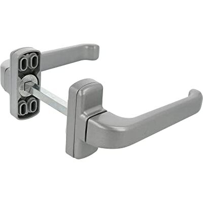Amig Set of 2 Door Handle with Rose Epsilon Model 132 x 70 mm 8 mm Square Elegant and Simple Design Ergonomic Grip Handle Grey Aluminium Amig Set of 2 Door Handle with Rose Epsilon Model 132 x 70 mm 8 mm Square Elegant and Simple Design Ergonomic Grip Handle Grey Aluminium