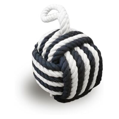 DYUEE Square Rope Door Stopper Nautical Square Rope Knot Doorstop with Handle 1.7KG/3.75LB Weighted Interior Door Stops Handmade Decorative Rope Door Stop for Door and Window Beige & Blue 14x14CM DYUEE Square Rope Door Stopper Nautical Square Rope Knot Doorstop with Handle 1.7KG/3.75LB Weighted Interior Door Stops Handmade Decorative Rope Door Stop for Door and Window Beige & Blue 14x14CM