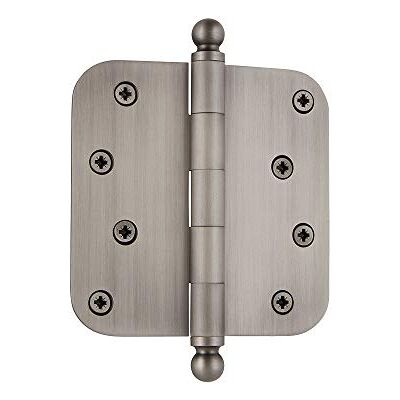 Nostalgic 728364 Warehouse Ball Tip Residential 5/8" Radius Corners Door Hinge, Antique Pewter, 4 Inch Nostalgic 728364 Warehouse Ball Tip Residential 5/8" Radius Corners Door Hinge, Antique Pewter, 4 Inch