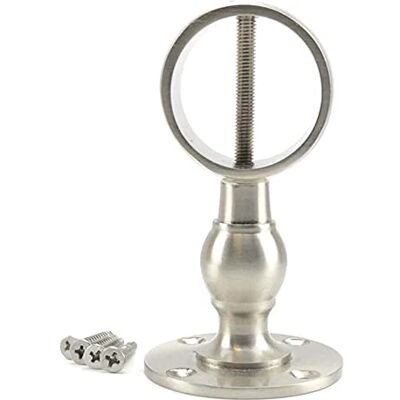 RopeServices UK 40mm Satin Nickel Decking Rope Standard Handrail Bracket, Deck Post End Fixing Post Fitting RopeServices UK 40mm Satin Nickel Decking Rope Standard Handrail Bracket, Deck Post End Fixing Post Fitting