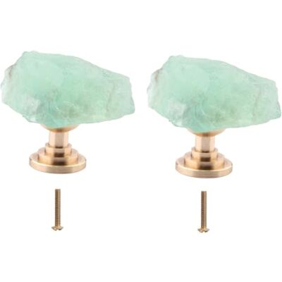 PILYON Handle Drawer Knobs 6 Pack Natural Mineral Crystal Brass Pulls and Knobs Drawer Cabinet Wardrobe Door Knob Fluorite PILYON Handle Drawer Knobs 6 Pack Natural Mineral Crystal Brass Pulls and Knobs Drawer Cabinet Wardrobe Door Knob Fluorite