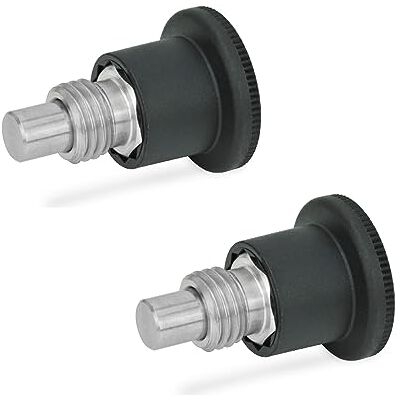 Ganter Normelemente GN 822.7-6-M10-B 7-6-M10-B-Locking Bolts Small Version, Black, Gewinde d2: M10, Set of 2 Pieces Ganter Normelemente GN 822.7-6-M10-B 7-6-M10-B-Locking Bolts Small Version, Black, Gewinde d2: M10, Set of 2 Pieces