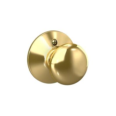 SCHLAGE F170PLY605 F170 PLY 605 Plymouth Dummy Knob, Bright Brass, One Sided Non Turning SCHLAGE F170PLY605 F170 PLY 605 Plymouth Dummy Knob, Bright Brass, One Sided Non Turning