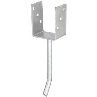 Alberts 214067 U-Post Support to Screw on or to Set in Concrete hot-dip galvanised Clear Width 81 mm Alberts 214067 U-Post Support to Screw on or to Set in Concrete hot-dip galvanised Clear Width 81 mm