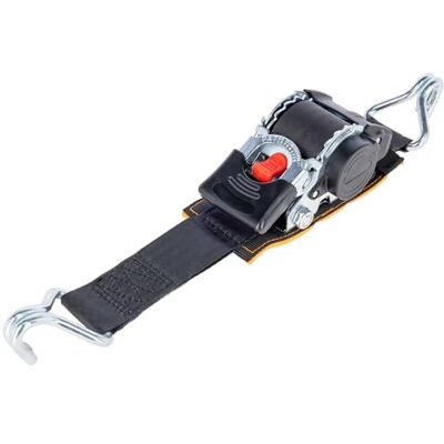 Kerbl Works Automatic Lashing Strap 50 mm / 3.0 m with Padding Lashing Force 750/1500 kg Pointed Hook Black Kerbl Works Automatic Lashing Strap 50 mm / 3.0 m with Padding Lashing Force 750/1500 kg Pointed Hook Black