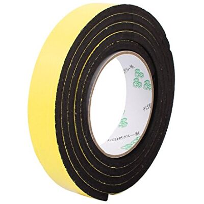 Uxcell Sourcingmap Sealing Foam Tape 25mm Wide 6mm Thick 2m/6.56ft Long, Self Adhesive Weather Strip for Window Door Insulation, Yellow Black Uxcell Sourcingmap Sealing Foam Tape 25mm Wide 6mm Thick 2m/6.56ft Long, Self Adhesive Weather Strip for Window Door Insulation, Yellow Black