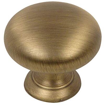 Cosmas 10 Pack 4950BAB Brushed Antique Brass Cabinet Hardware Round Mushroom Knob 1-1/4" Diameter Cosmas 10 Pack 4950BAB Brushed Antique Brass Cabinet Hardware Round Mushroom Knob 1-1/4" Diameter