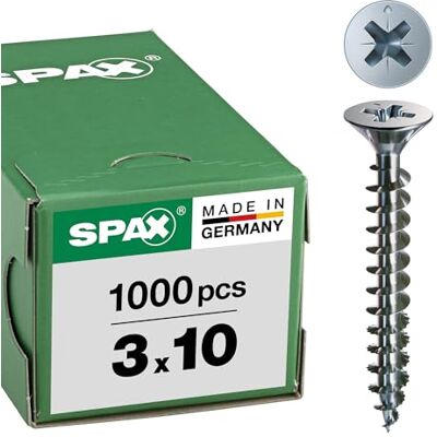 SPAX – Universal Screw Countersunk Head Phillips Z 4Cut Full Thread Galvanised Blank A2J – 1081010350123, 0/1030/001/3,0/10/ /01 SPAX – Universal Screw Countersunk Head Phillips Z 4Cut Full Thread Galvanised Blank A2J – 1081010350123, 0/1030/001/3,0/10/ /01