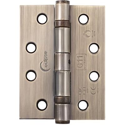 Eclipse Steel Ball Bearing Door Hinges, 4 Inch 102mm, Grade 11, Fire Rated, One Pair & Screws (Antique Bronze) Eclipse Steel Ball Bearing Door Hinges, 4 Inch 102mm, Grade 11, Fire Rated, One Pair & Screws (Antique Bronze)