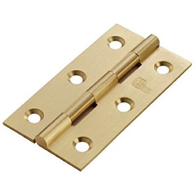 Carlisle Brass Quality Solid Drawn SATIN BRASS Butt Hinge Sold as a PAIR with Screws Included (76mm x 40mm x 1.5mm) Carlisle Brass Quality Solid Drawn SATIN BRASS Butt Hinge Sold as a PAIR with Screws Included (76mm x 40mm x 1.5mm)