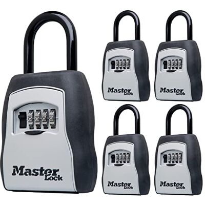 Master Lock , Outdoor Box for House Safe with Combination Lock, 5 Key Capacity, 5 Pack, 5400EC5, Black, Pack of 5 Master Lock , Outdoor Box for House Safe with Combination Lock, 5 Key Capacity, 5 Pack, 5400EC5, Black, Pack of 5