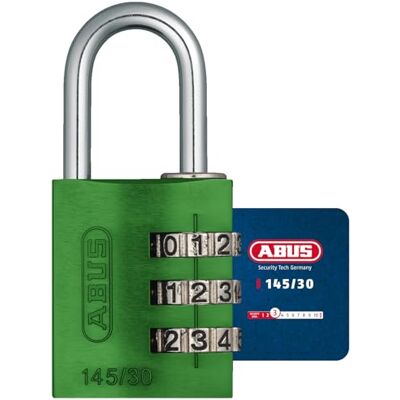 ABUS Padlock Combination Aluminum 30mm Green ABUS Padlock Combination Aluminum 30mm Green