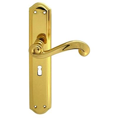 Carlisle Brass St. George Lever Lock Furniture Polished Brass 270x48mm Carlisle Brass St. George Lever Lock Furniture Polished Brass 270x48mm