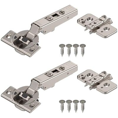 Blum Clip top OTION Soft-Close Hinges, 110 Degree, Self Closing, Face Frame, with Mounting Plates (Full Overlay 2 Pack) Blum Clip top OTION Soft-Close Hinges, 110 Degree, Self Closing, Face Frame, with Mounting Plates (Full Overlay 2 Pack)