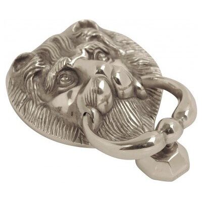 Lunn Hardware Chrome Plated Lion Head Style Door Knocker, 6-Inch Size Lunn Hardware Chrome Plated Lion Head Style Door Knocker, 6-Inch Size
