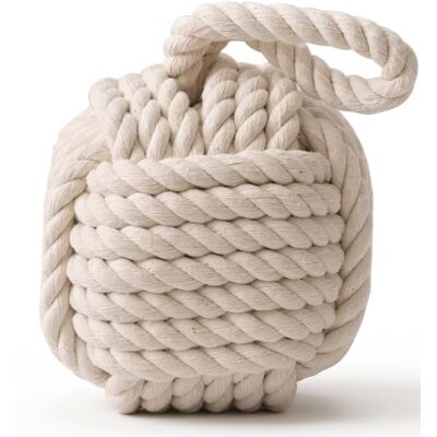 Eidoct Square Rope Door Stopper, Square Rope Knot Doorstop with Handle 1.7KG/3.75LB, 14x14x14CM Nautical Weighted Interior Door Stops, Beige Handmade Decorative Rope Door Stop for Door and Window Eidoct Square Rope Door Stopper, Square Rope Knot Doorstop with Handle 1.7KG/3.75LB, 14x14x14CM Nautical Weighted Interior Door Stops, Beige Handmade Decorative Rope Door Stop for Door and Window