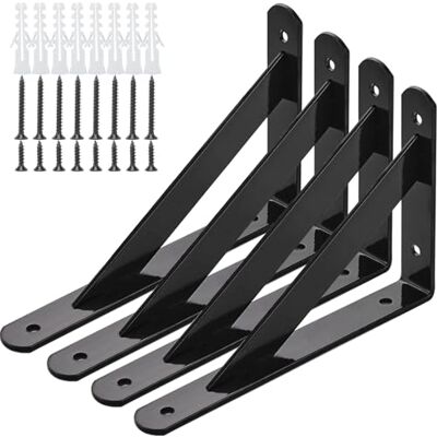 LOUFOGEI Heavy Duty Shelf Brackets, Wall Mount L Bracket for Floating Shelf LOUFOGEI Heavy Duty Shelf Brackets, Wall Mount L Bracket for Floating Shelf
