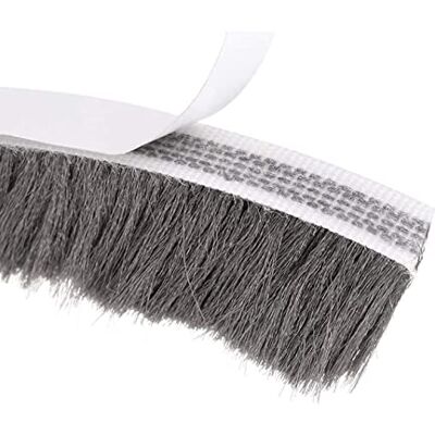 TA-VIGOR Brush Weather Stripping, Adhesive Felt Door Seal Strip Pile Weatherstrip Window Frame Brush Strip Draught Excluder 15m(L) x 9mm(W) x 23mm(T) Gray TA-VIGOR Brush Weather Stripping, Adhesive Felt Door Seal Strip Pile Weatherstrip Window Frame Brush Strip Draught Excluder 15m(L) x 9mm(W) x 23mm(T) Gray