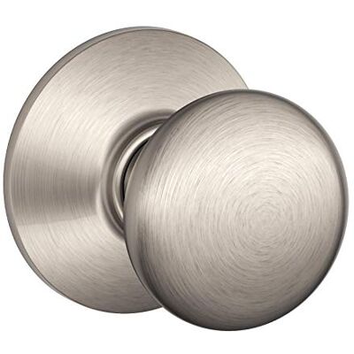 SCHLAGE F10VPLY619 Passage Plymouth Knob, Satin Nickel SCHLAGE F10VPLY619 Passage Plymouth Knob, Satin Nickel