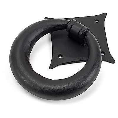 From the Anvil Matt Black Ring Door Knocker From the Anvil Matt Black Ring Door Knocker
