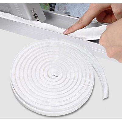 ZhenSFlourish Draft Excluder for Doors 10 Meters(L) x 9 mm(W) x 5mm(T), Self-Adhesive Windows Frame Draught Excluder, Patio Door Draft Excluder, Sliding Door Brush Strips, Blocks Draft, Noise (White) ZhenSFlourish Draft Excluder for Doors 10 Meters(L) x 9 mm(W) x 5mm(T), Self-Adhesive Windows Frame Draught Excluder, Patio Door Draft Excluder, Sliding Door Brush Strips, Blocks Draft, Noise (White)