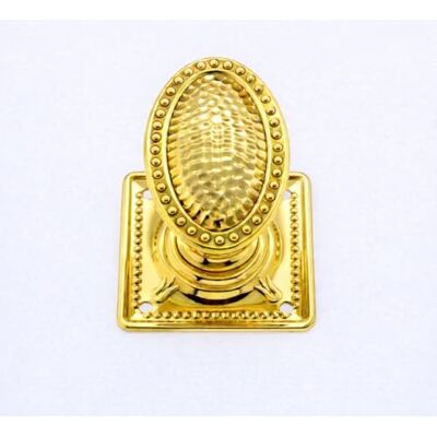 Morris & Mackintosh Pair of Hammer & Bead Polished Brass Door Knobs. / Home Morris & Mackintosh Pair of Hammer & Bead Polished Brass Door Knobs. / Home
