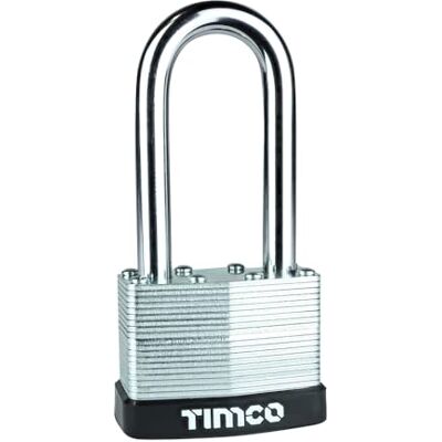 TIMCO Laminated Padlock Long Shackle 50mm TIMCO Laminated Padlock Long Shackle 50mm