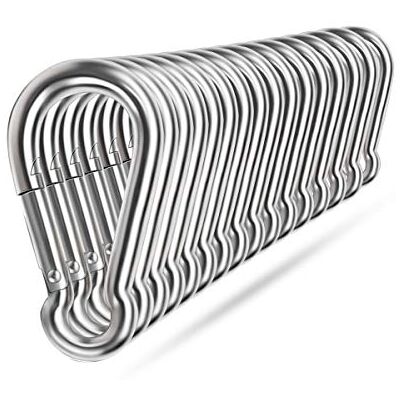 Ekunbuy Spring Snap Hooks, 304 Stainless Steel Metal Clip Heavy Duty Rope Connector Small Snap Clamp Key Chain Link Buckle for Hammock Swing Set Outdoor Travel Camping Fishing Hiking Ekunbuy Spring Snap Hooks, 304 Stainless Steel Metal Clip Heavy Duty Rope Connector Small Snap Clamp Key Chain Link Buckle for Hammock Swing Set Outdoor Travel Camping Fishing Hiking