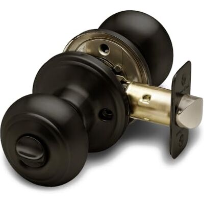 Copper Creek Tuscan Bronze Door Knobs Round Colonial Knob with Privacy Locking Function for DIY 1 Pack Fits All Standard Doors Lockable Door Knob for Copper Creek Tuscan Bronze Door Knobs Round Colonial Knob with Privacy Locking Function for DIY 1 Pack Fits All Standard Doors Lockable Door Knob for