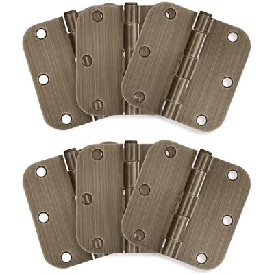 Design House 189746 Door Hinge in Antique Brass, 3-1/2-Inch, 5/8-Inch Radius, 6-Pack, 6 Pack Design House 189746 Door Hinge in Antique Brass, 3-1/2-Inch, 5/8-Inch Radius, 6-Pack, 6 Pack