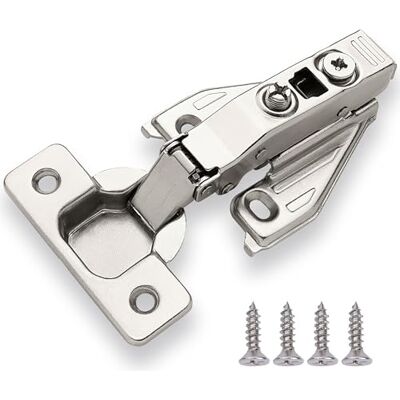 DecoBasics 1/2" Overlay Soft Close Cabinet Hinges for Kitchen Cabinets (50 PCS)- 105° Face Frame Concealed Cabinet Door Hinge -3 Way Adjustability -Clip on Plate & Matching Screw 4 Easy Installation DecoBasics 1/2" Overlay Soft Close Cabinet Hinges for Kitchen Cabinets (50 PCS)- 105° Face Frame Concealed Cabinet Door Hinge -3 Way Adjustability -Clip on Plate & Matching Screw 4 Easy Installation