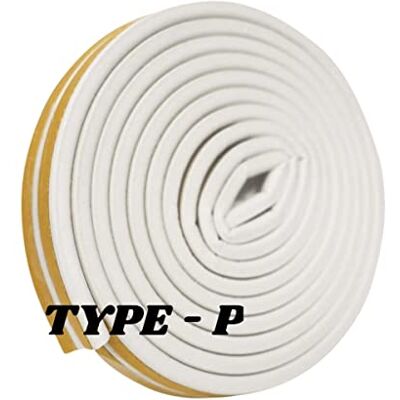 ZYBUX Window Draught Excluder Tape, Self-Adhesive Strip, Draft Excluder, Window Seal, Weather Strip, 9mm X 6mm (5m 2.5m x 2, White) ZYBUX Window Draught Excluder Tape, Self-Adhesive Strip, Draft Excluder, Window Seal, Weather Strip, 9mm X 6mm (5m 2.5m x 2, White)