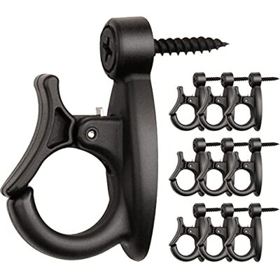 GEZIDEA Light Hanger Hooks,Q-Hanger Hooks for Hanging String Lights and Wire,Wind Chimes,Black,Box of 20 Pieces GEZIDEA Light Hanger Hooks,Q-Hanger Hooks for Hanging String Lights and Wire,Wind Chimes,Black,Box of 20 Pieces