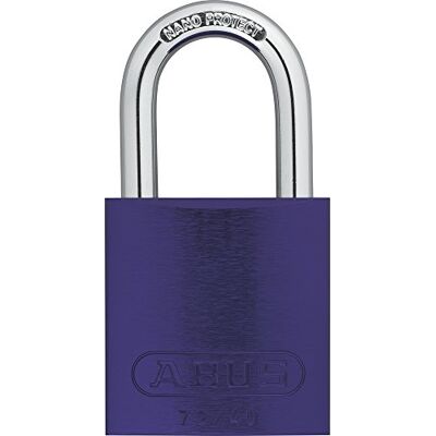 ABUS Padlock 72/40 Lightweight Titanium Material with high Corrosion Protection Including 2 Keys Security Level 6 Purple ABUS Padlock 72/40 Lightweight Titanium Material with high Corrosion Protection Including 2 Keys Security Level 6 Purple
