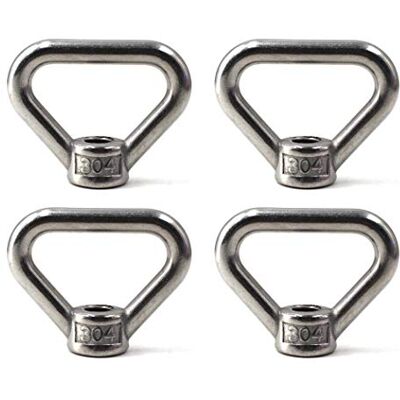 Flomore M12 Lifting Eye Nut Ring Triangle Shape Thread Eye Nut 304 Stainless Steel Nut Pack of 4 Flomore M12 Lifting Eye Nut Ring Triangle Shape Thread Eye Nut 304 Stainless Steel Nut Pack of 4