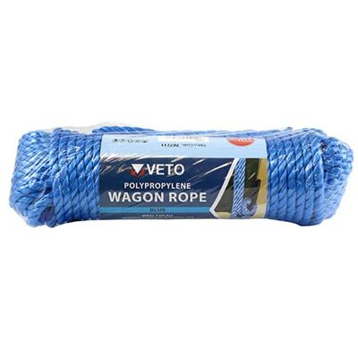 TIMCO Polypropylene Blue Rope – General purpose – Great for towing, mooring, strapping, cable draw cord and as a washing line 9mm x 27m TIMCO Polypropylene Blue Rope – General purpose – Great for towing, mooring, strapping, cable draw cord and as a washing line 9mm x 27m