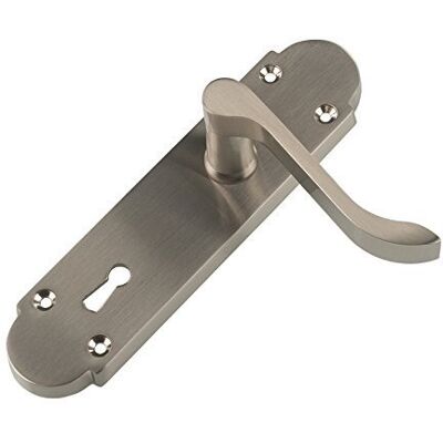 Bridewell Ironmongery Door Handles Satin Nickel In Lever Latch, Lock Or Bathroom New (Lever Lock) Bridewell Ironmongery Door Handles Satin Nickel In Lever Latch, Lock Or Bathroom New (Lever Lock)