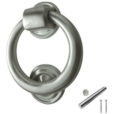 Frelan Hardware Ring Shaped Door Knocker Satin Chrome Frelan Hardware Ring Shaped Door Knocker Satin Chrome