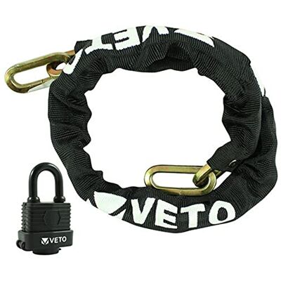 TIMCO Security Chain & Weatherproof Padlock 8mm x 1m 3 Keys Included TIMCO Security Chain & Weatherproof Padlock 8mm x 1m 3 Keys Included
