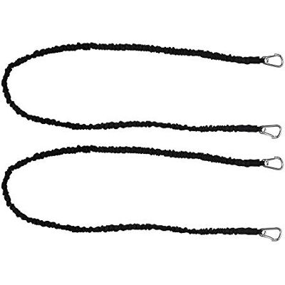 Extreme Max 3006.2897 BoatTector High-Strength Line Snubber & Storage Bungee, Value 2-Pack 72" with Medium Hooks, Black Extreme Max 3006.2897 BoatTector High-Strength Line Snubber & Storage Bungee, Value 2-Pack 72" with Medium Hooks, Black