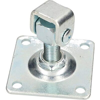 KOTARBAU M20 100 x 100 Gate Hinge Galvanised Adjustable Thread Screw Holes Gate Hinge Mounting Plate Safety Rust Resistant Weatherproof KOTARBAU M20 100 x 100 Gate Hinge Galvanised Adjustable Thread Screw Holes Gate Hinge Mounting Plate Safety Rust Resistant Weatherproof