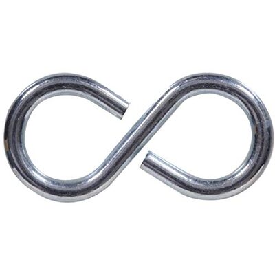 Hardware Essentials S Hook 2-1/8", Zinc Finish, Pack of 100 Hardware Essentials S Hook 2-1/8", Zinc Finish, Pack of 100