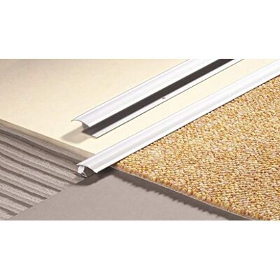 TMW Profiles Z Edge Carpet Metal Z Section Door Threshold Tile Trim Laminate 30mm x 2M (Silver) TMW Profiles Z Edge Carpet Metal Z Section Door Threshold Tile Trim Laminate 30mm x 2M (Silver)